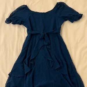 Francesca’s Elegant Navy Blue Dress